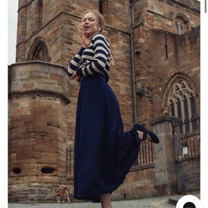 Chic Navy Maxi Skirt